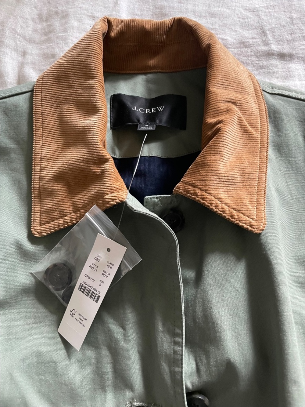J. Crew Relaxed Barn Jacket in cotton-canvas oversized chore coat (NWT)